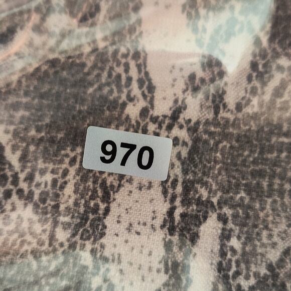 Doncaster Linen Blend Moto Jacket Wmn's Sz 16 Gray Brown Snakeskin print Blazer - Picture 13 of 16